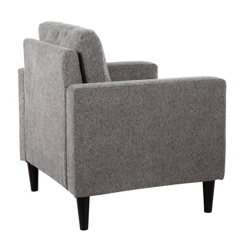 Wendy Dark Gray Plush Padded Contemporary Accent Chair