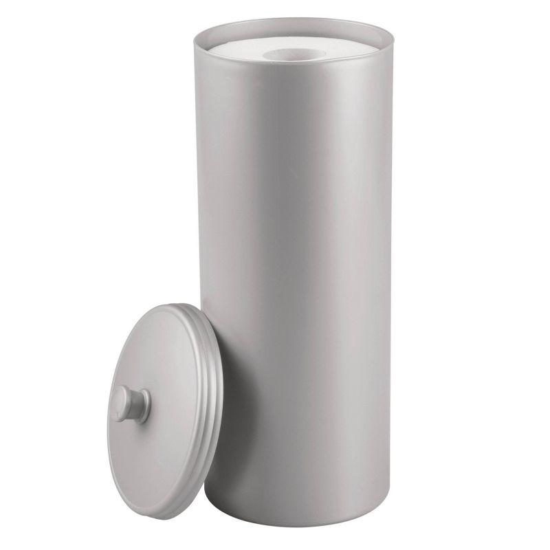 iDesign Plastic Toilet Tissue Holder Stand, The Kent Collection - Hold 3 Rolls of Toilet Paper, 6.5" x 15.5"