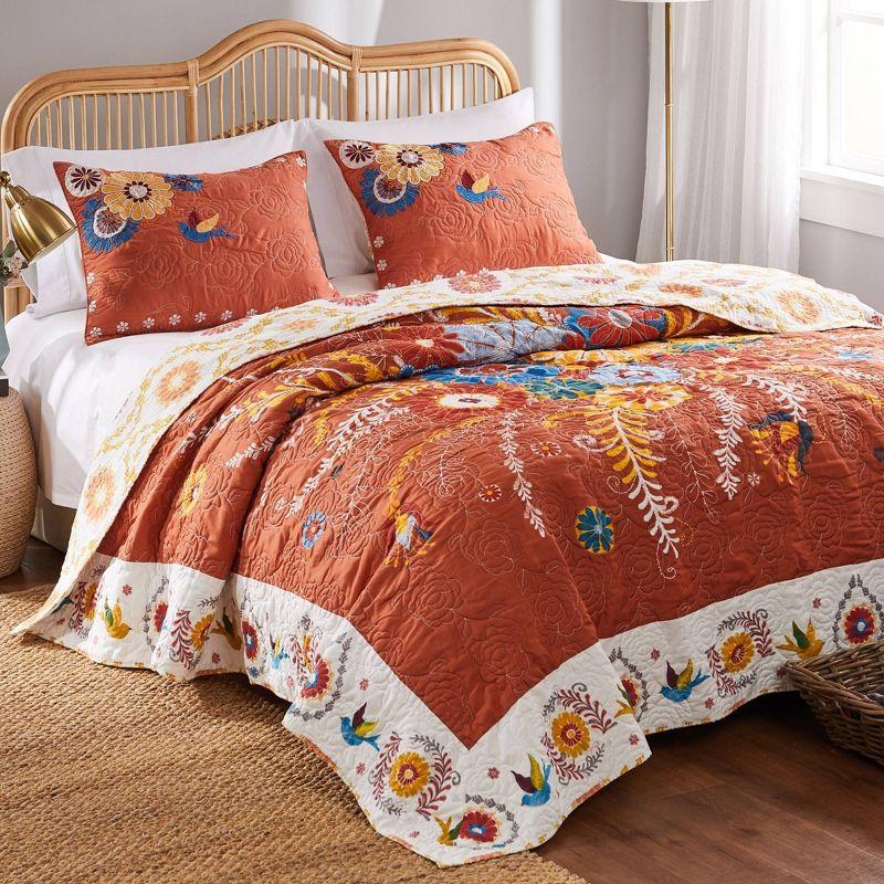 Barefoot Bungalow Topanga Floral Reversible Quilt Set
