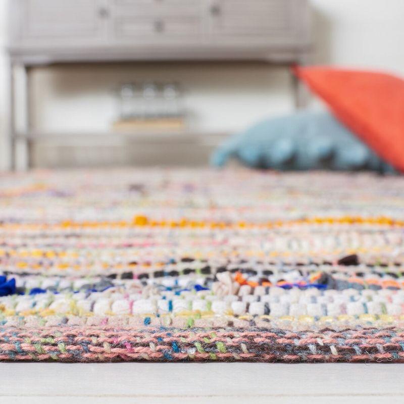 Rag Rug RAR240 Hand Woven Indoor Accent Rug - Ivory/Multi - 2'6"x4' - Safavieh.