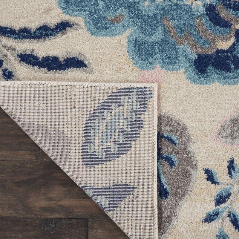 Nourison Tranquil 8' X 10' Ivory/Light Blue Area Rug French Country Eclectic Floral by Nourison