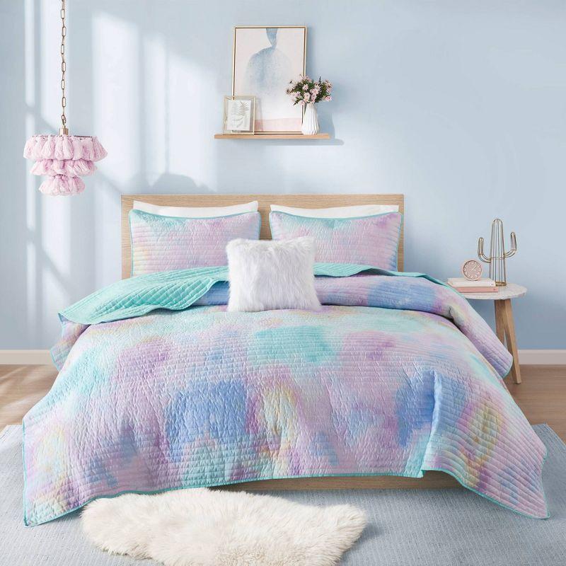 Cassiopeia Watercolor Tie Dye Printed Quilt Set