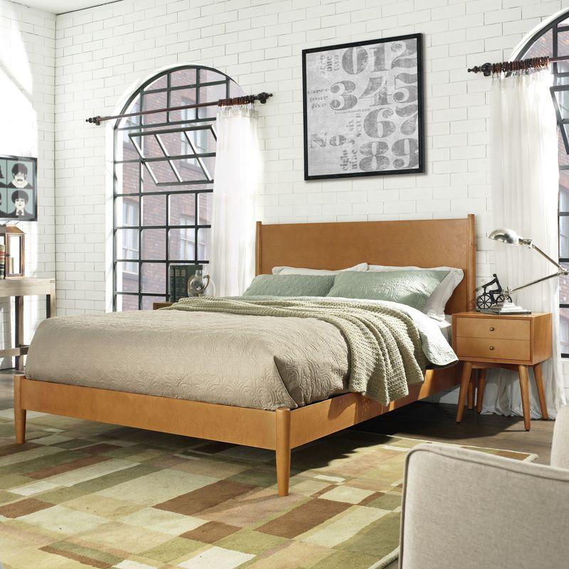 Acorn Queen Mid-Century Modern Wood Bed Frame