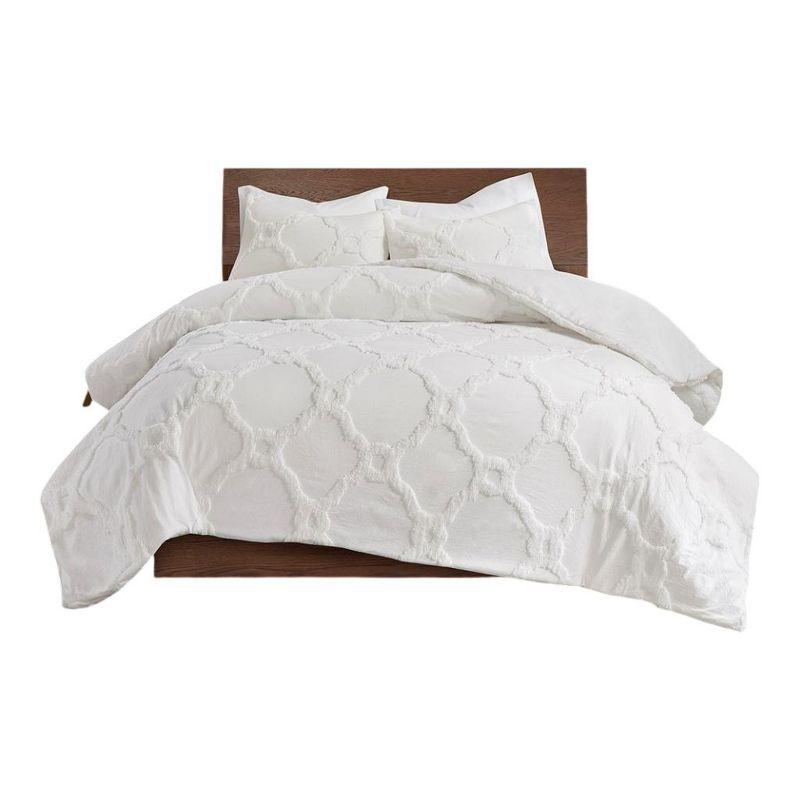 Pacey 3 Piece Tufted Cotton Chenille Comforter Set