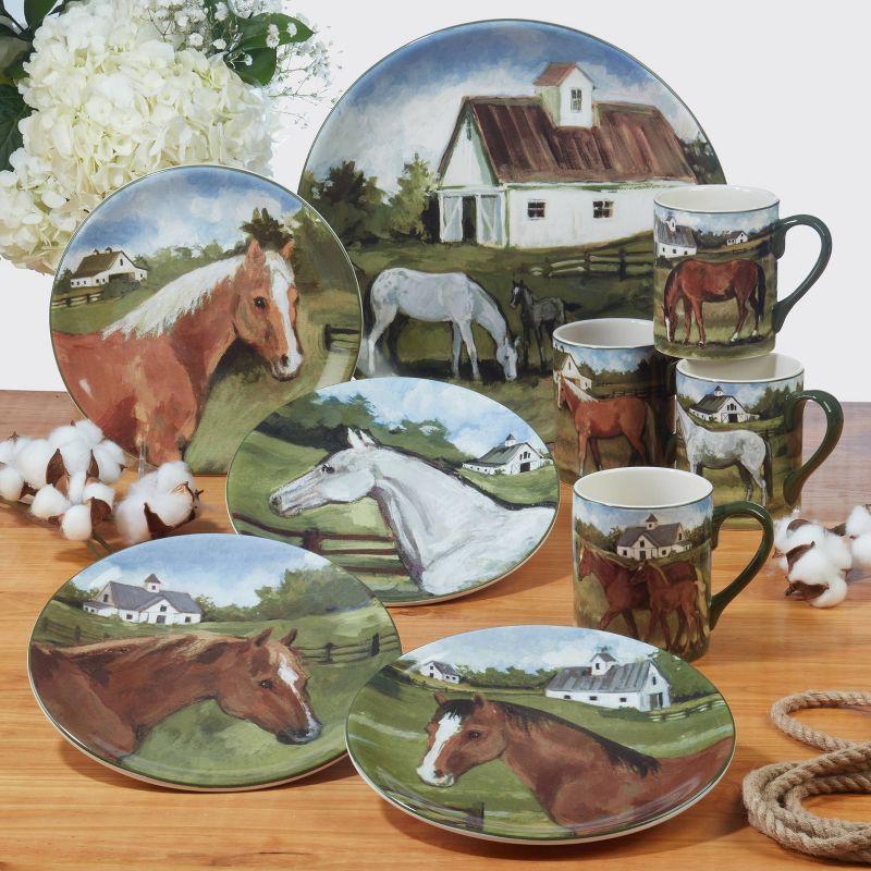 Set of 4 York Stables Assorted Salad/Dining Plates - Certified International