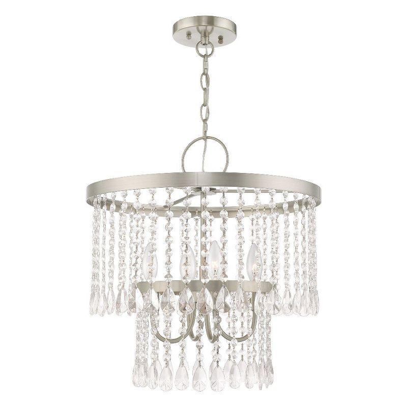 Livex Lighting Elizabeth 4 - Light Chandelier in  Brushed Nickel