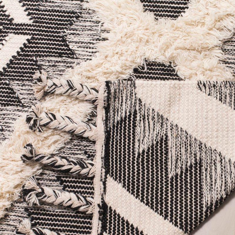 Foundry Select Cedarvale Kenya Hand Knotted Wool/Cotton Southwestern Rug in Ivory/Black