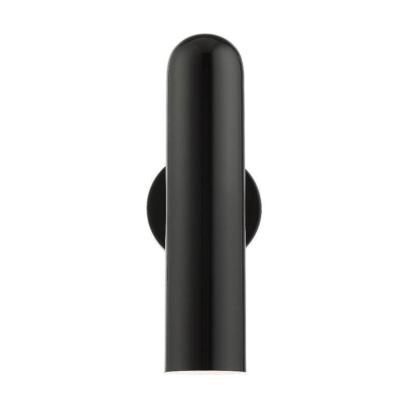 Livex Lighting Ardmore 1 - Light Wall Light ,  Shiny Black