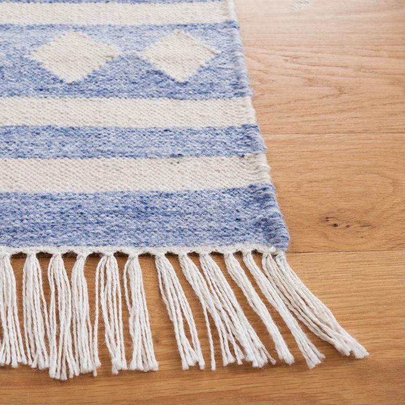 Kilim KLM764 Hand Woven Area Rug - Blue/Ivory - 3'x5' - Safavieh.
