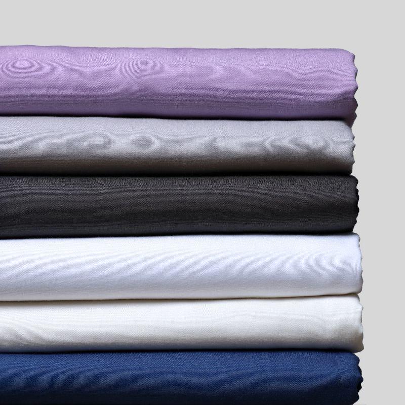 Fabdreams 300 Thread Count Certified Organic Cotton Percale Fitted Sheet (Twin XL, Dark Grey)