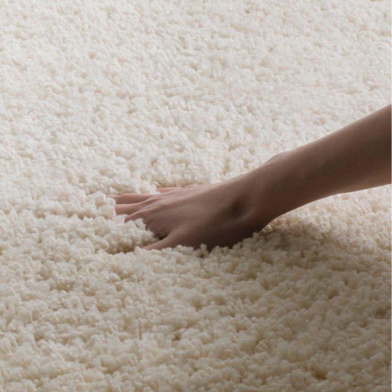 Santa Monica Shag SGN725 Power Loomed Indoor Area Rug - Ivory - 9'x12' - Safavieh