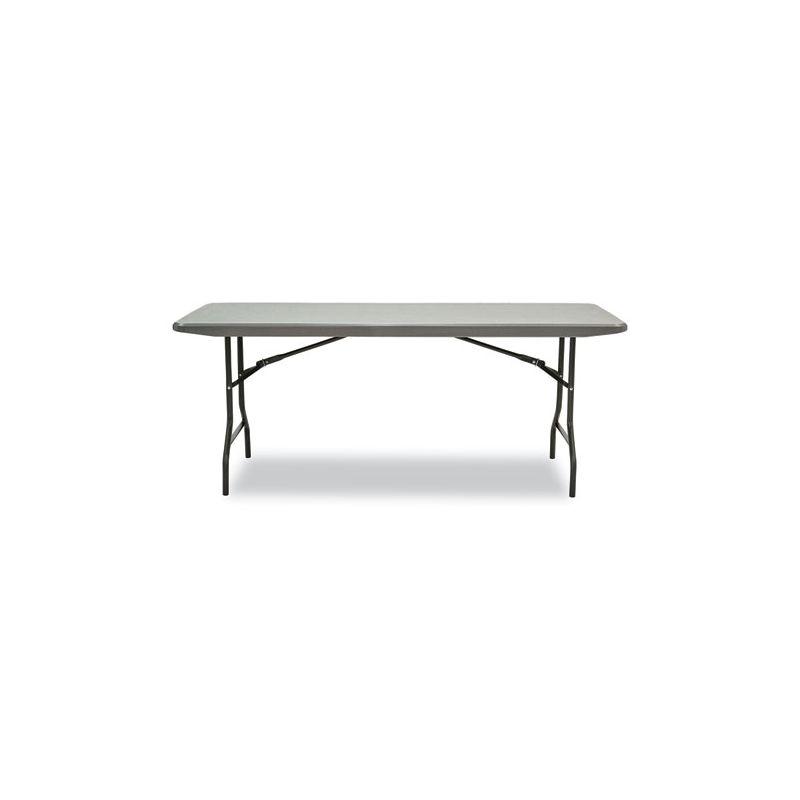 Iceberg IndestrucTable Commercial Folding Table, Rectangular, 72" x 30" x 29", Charcoal Top, Charcoal Base/Legs