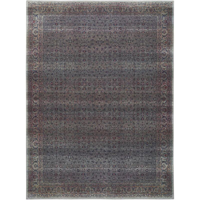 Emerald Vintage Flatwoven 5' x 7' Synthetic Easy Care Rug