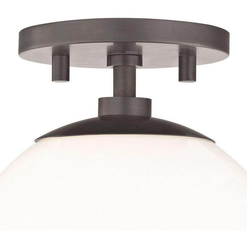 Mitzi Stella 1 - Light Semi-Flush Mount in  Old Bronze White Shade