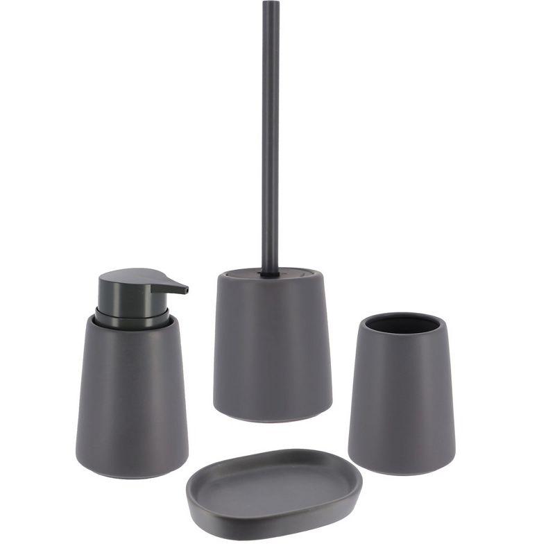 Smooth 4 Piece Bathroom Accessory Set