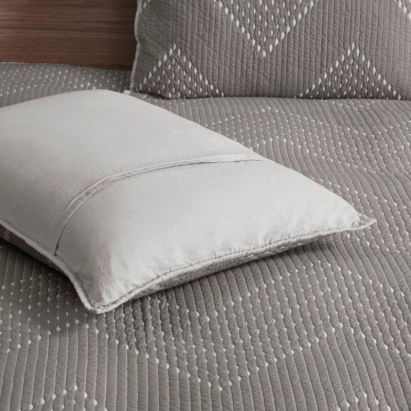 INK+IVY Pomona Winnie Embroidered Cotton 3 Piece Quilt Set