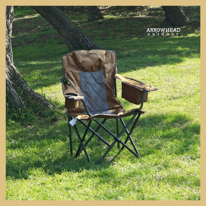 ARROWHEAD Outdoor Folding Camping Chair with Cushions