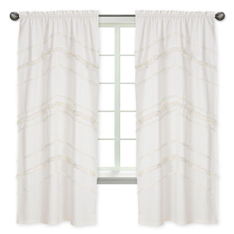 Sweet Jojo Designs Boho Fringe Semi-Sheer Rod Pocket Curtain Panels (Set of 2) by Sweet Jojo Designs (Set of 2)