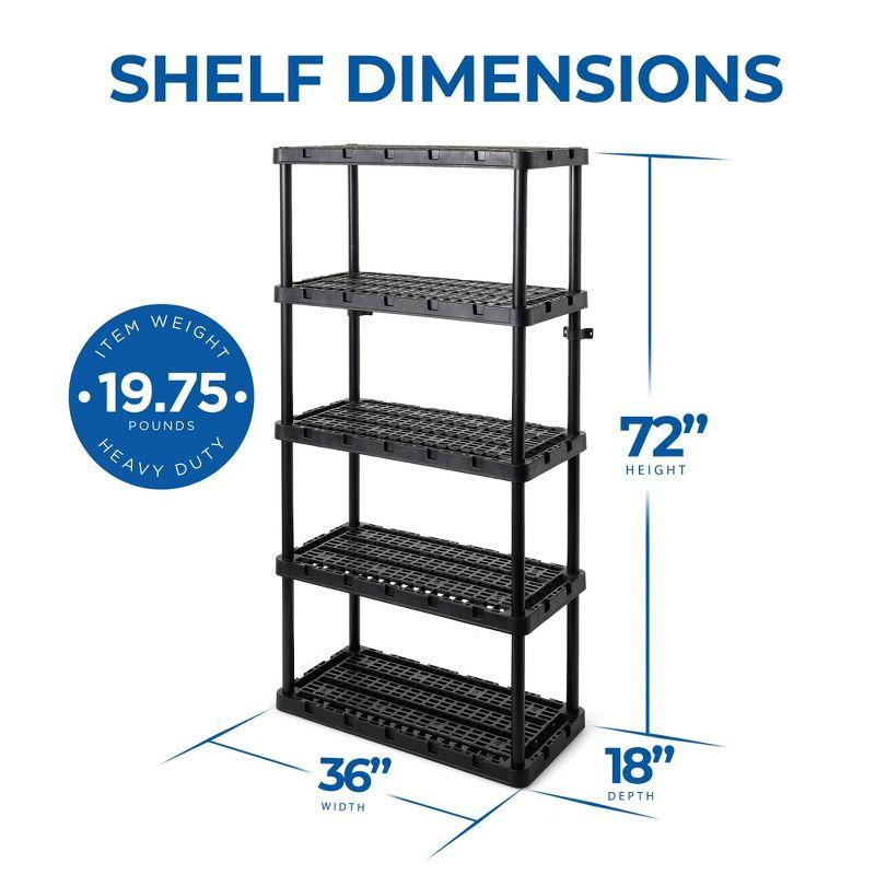 36'' W Plastic Shelving Unit