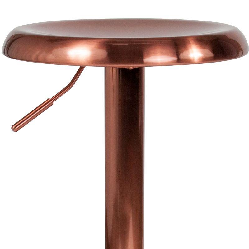 Flash Furniture Madrid Series Adjustable Height Retro Barstool in Rose Gold Finish