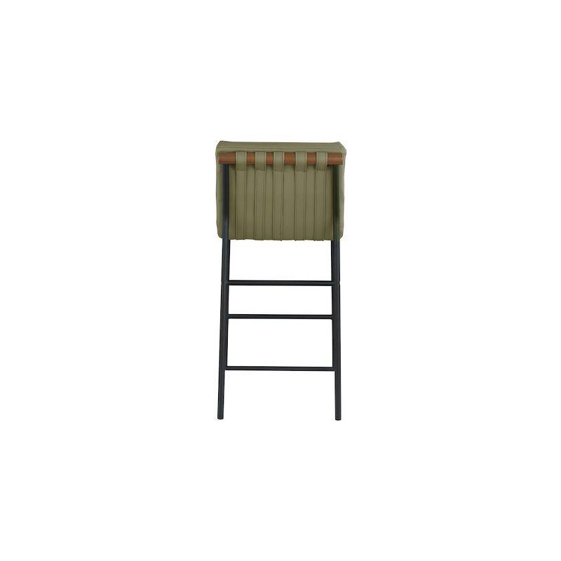Meridian Furniture,Burke Green Vegan Leather Counter Stool