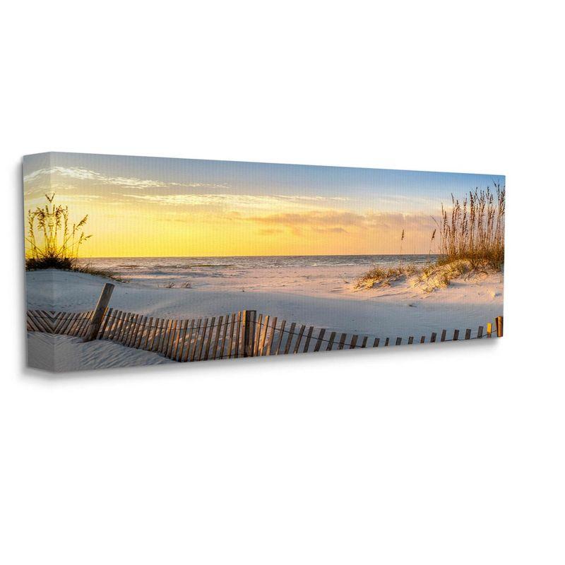 Panoramic Coastal Beach Sunrise Canvas Wall Art, 30 x 13 in