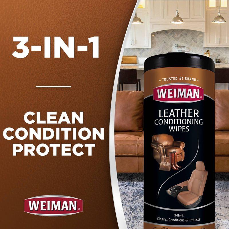 Weiman Leather Wipes - 30ct