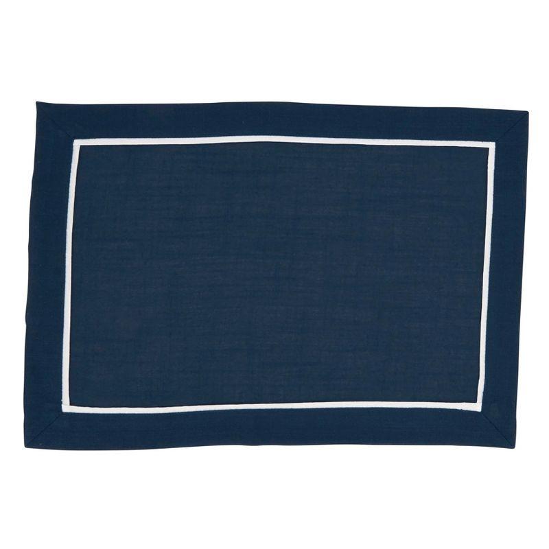 Saro Clancy Collection Polyester No Pattern Rectangle Placemat (Set of 4)