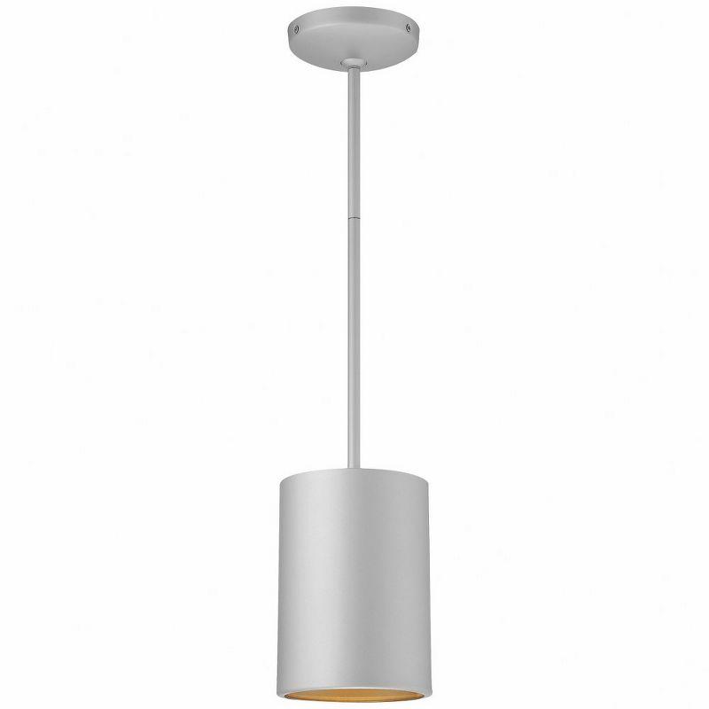 Matte Black Mini Drum LED Indoor/Outdoor Pendant Light