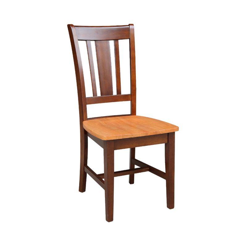 Set of 2 San Remo Splatback Chairs Cinnamon/Espresso - International Concepts: Hardwood Frame, Armless Design