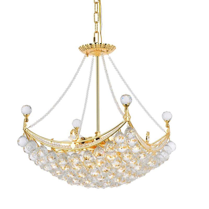 Elegant Lighting Corona 8 light Gold Chandelier Clear Royal Cut Crystal