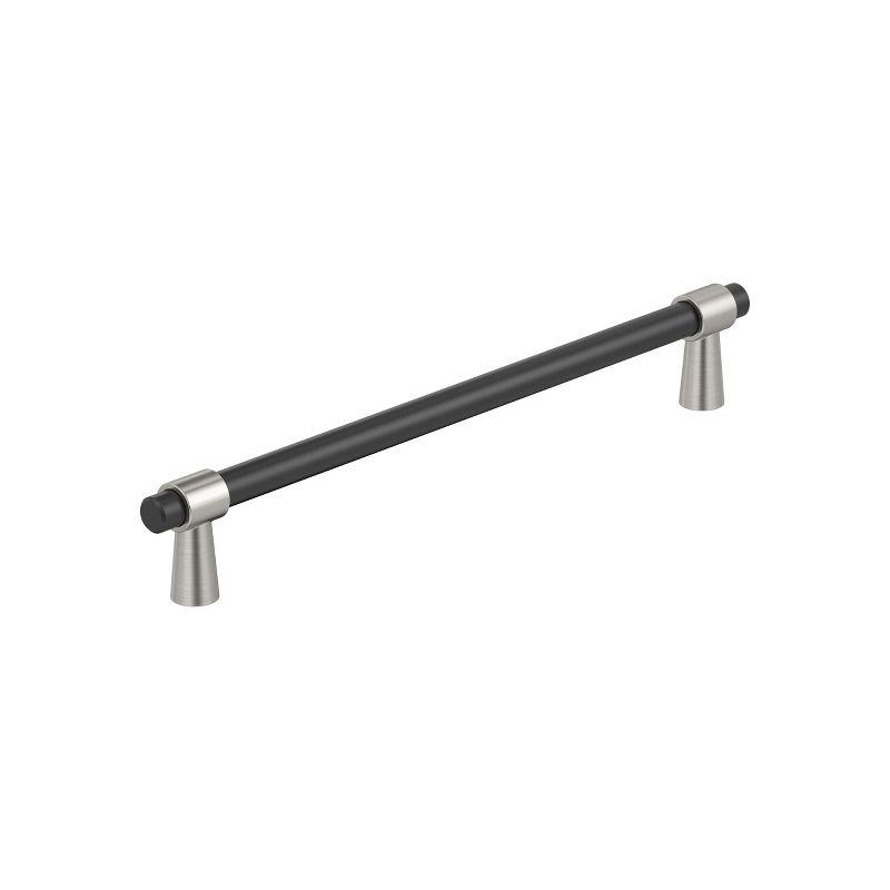 Matte Black and Satin Nickel 7-9/16" Bar Pull