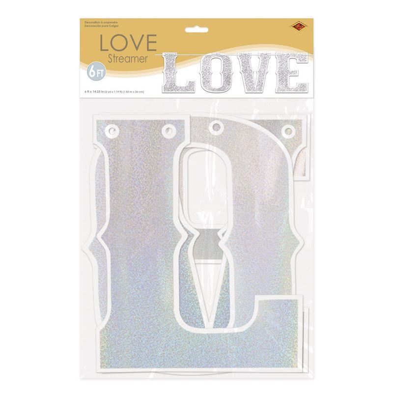 Beistle Love  Streamer, 14.25" x 6', (1/Pkg) Multicolored