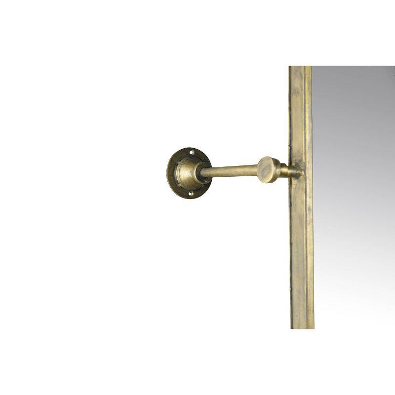 26.5" Metal Swivel Wall Mirror Brass - Storied Home: Large, Rectangular, No Assembly Required