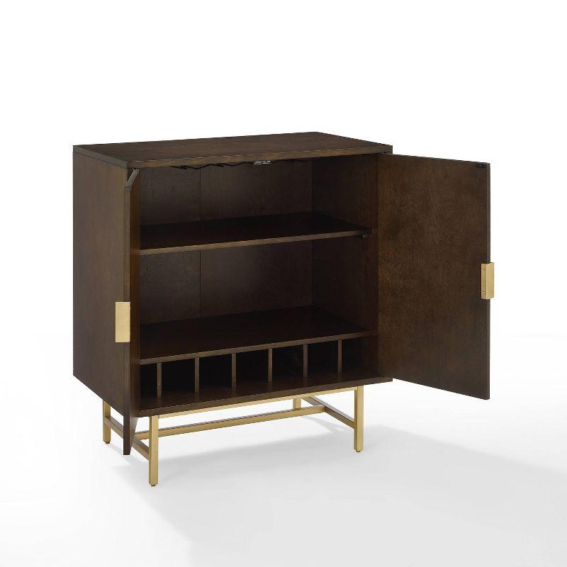 Blair Bar Cabinet Dark Brown/Gold - Crosley