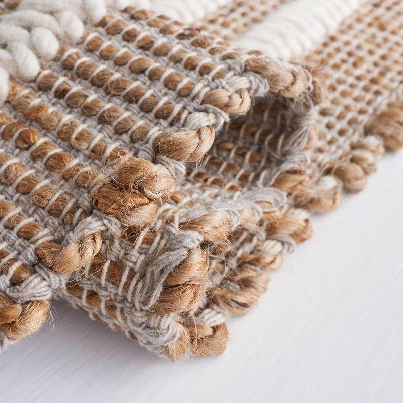 Natural Fiber NFB377 Hand Woven Area Rug - Natural/Ivory - 6'x6' - Safavieh.