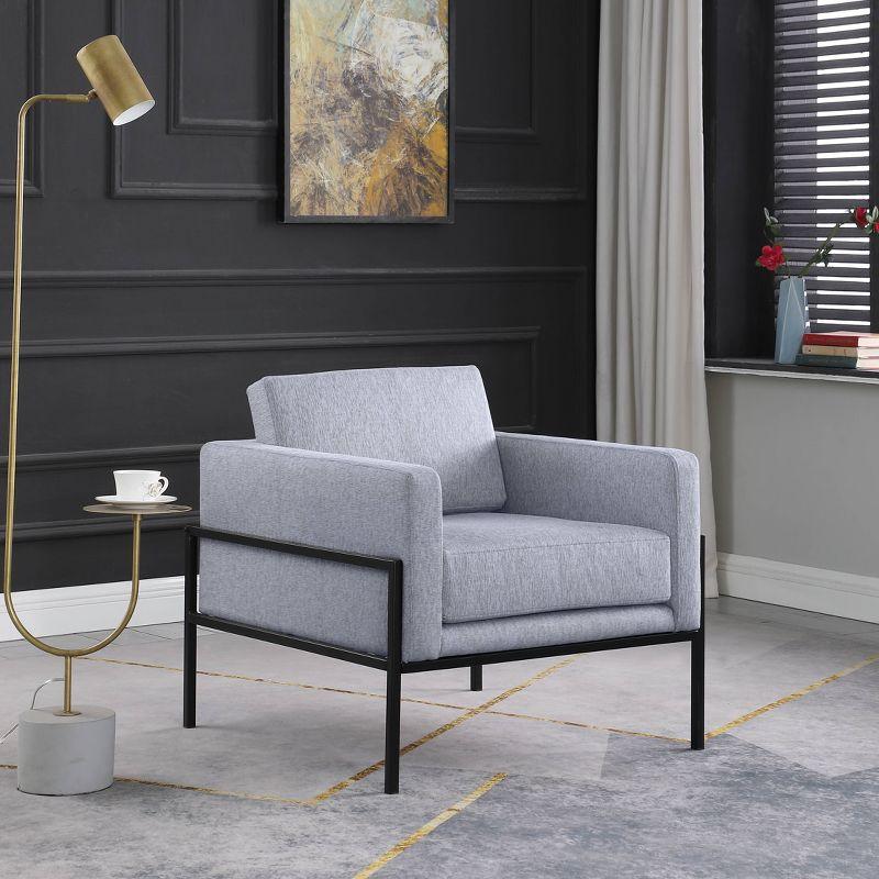 Modern Metal Frame Accent Chair - HomePop