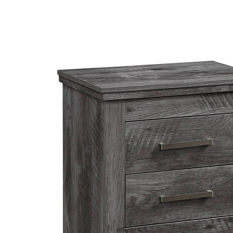 Vidalia Rustic Gray Oak 2-Drawer Nightstand