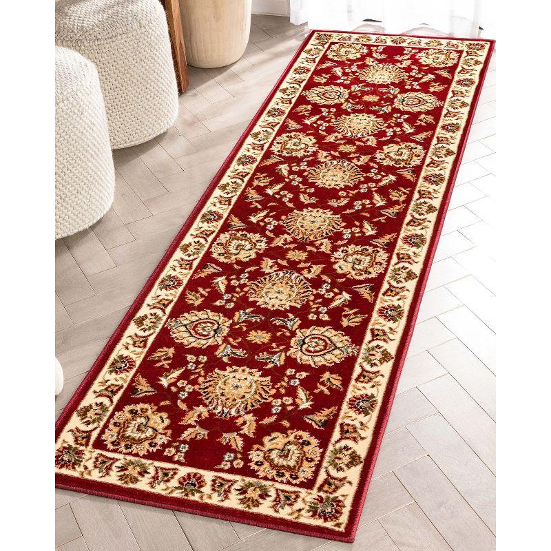 Well Woven Sultan Sarouk Oriental Persian Floral Formal Traditional Modern Classic Thick Soft Area Rug