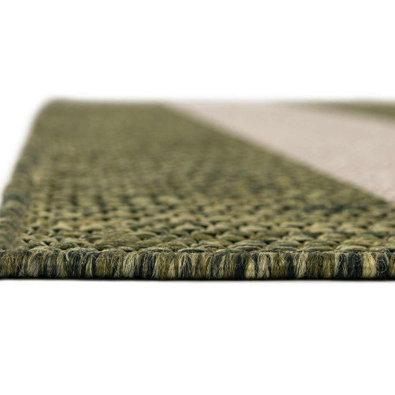 Unique Loom 9' 0 x 12' 2 Rectangle Indoor/Outdoor Striped Green Area Rug