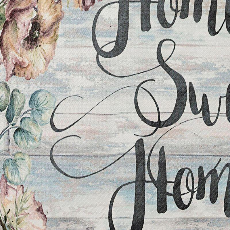 Home Sweet Home Floral Anti-Fatigue Kitchen Mat, 17.5" x 55"