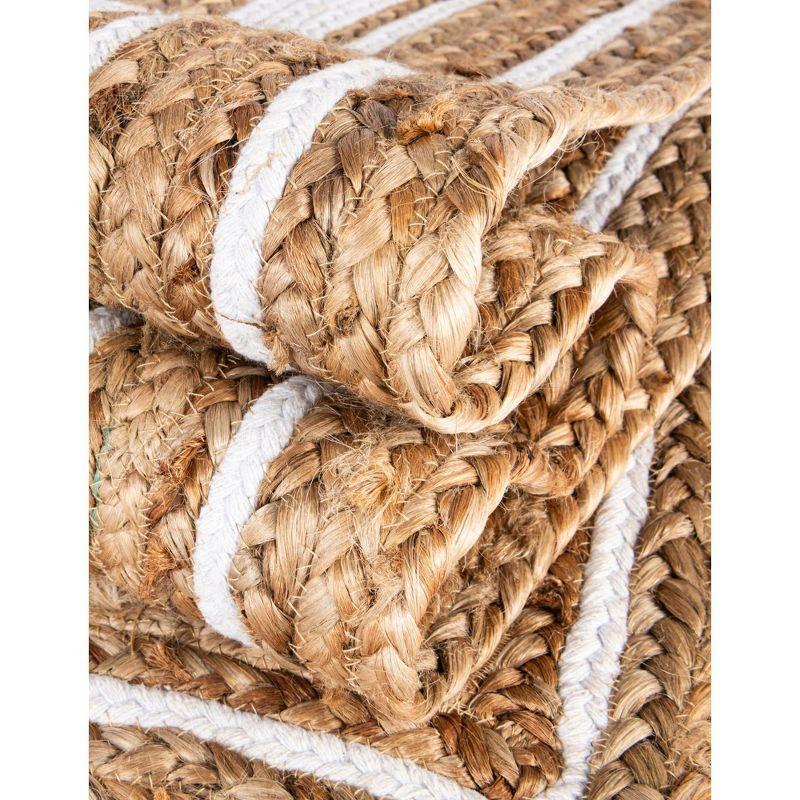 Unique Loom 5' 1 x 8' 0 Gujarat Braided Jute Rectangle Area Rug