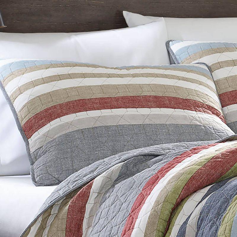 Gray Stripe Salmon Ladder Quilt Set - Eddie Bauer®