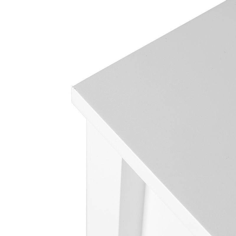 LuxenHome White MDF Wood 1-Door Bathroom Storage Cabinet