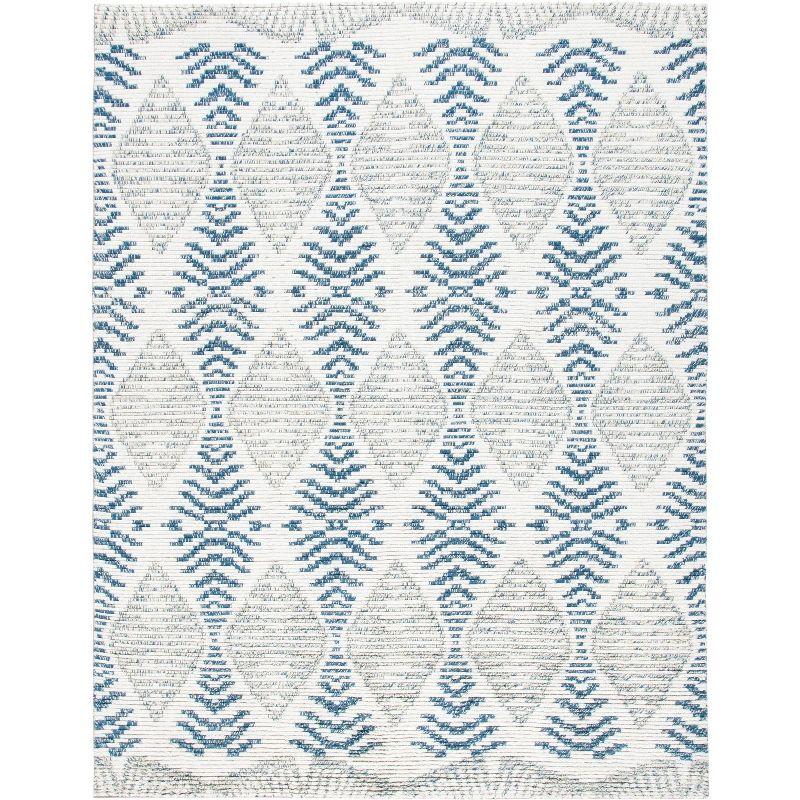 Kenya KNY175 Hand Knotted Area Rug - Blue/Ivory - 8'x10' - Safavieh