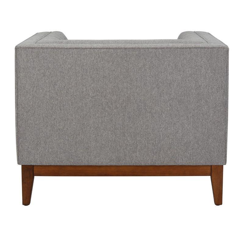 Garnet Linen Tufted Armchair - Light Gray - Safavieh