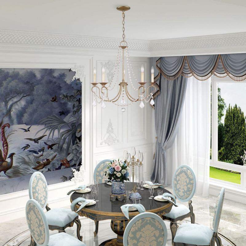 Livex Lighting Pennington 5 - Light Chandelier in  Antique Silver Leaf