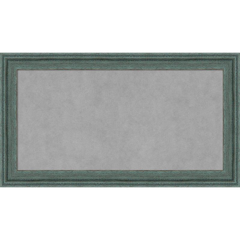 27"x15" Teal Gray Wood Framed Magnetic Board