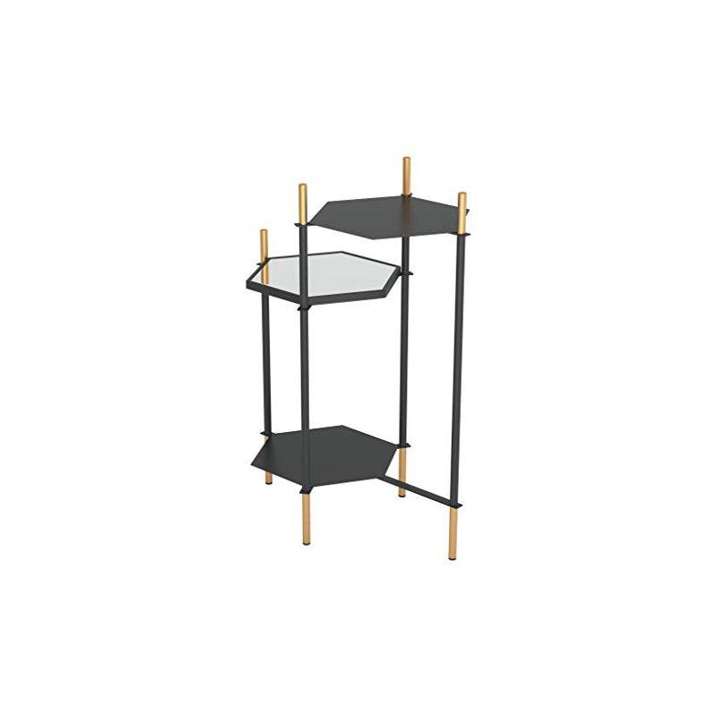 Zuo William Side Table Gold & Black