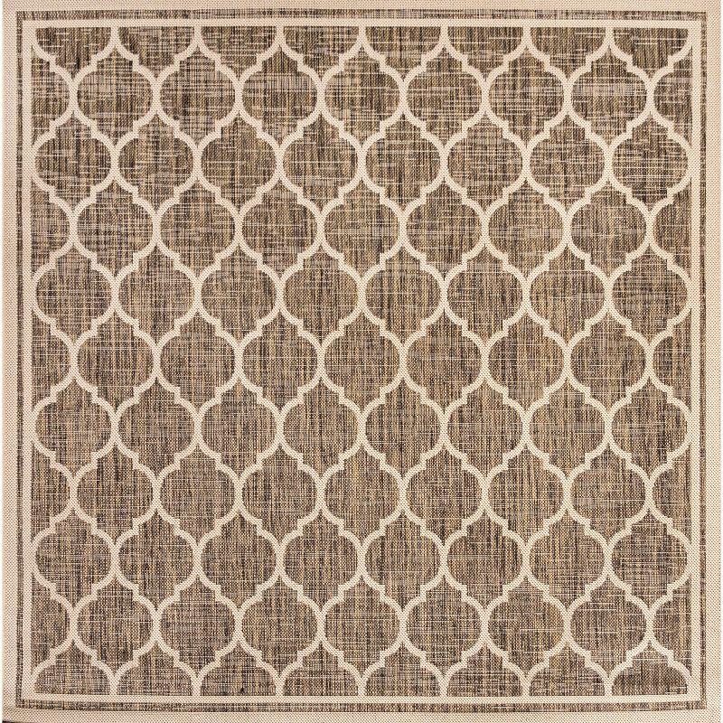 Trebol Moroccan Trellis Textured Weave Indoor/Outdoor Area Rug - JONATHAN Y